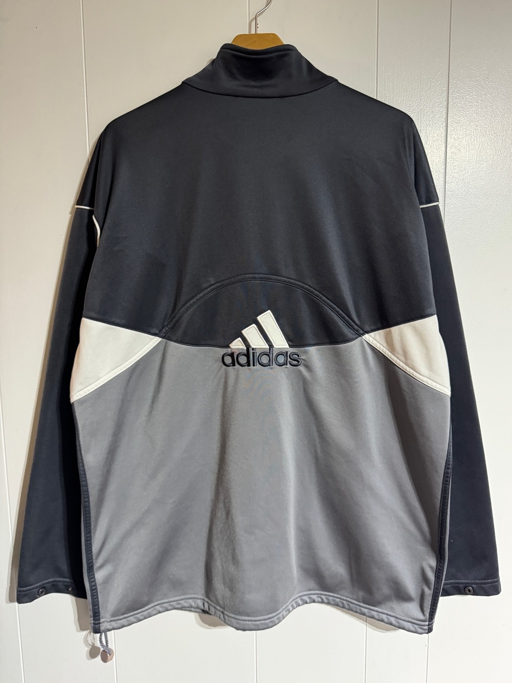 Vintage Adidas Grey Track Jacket Full Zip Sweatshirt Y2K Adidas Soccer Sweater